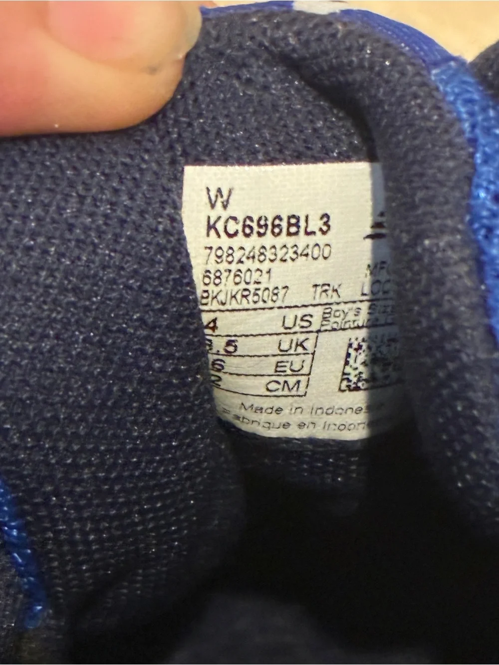 New Balance Kids Blue and White Hook-and-Loop Sneakers